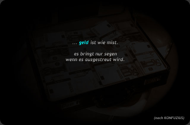 Text zum Wortbild Geld